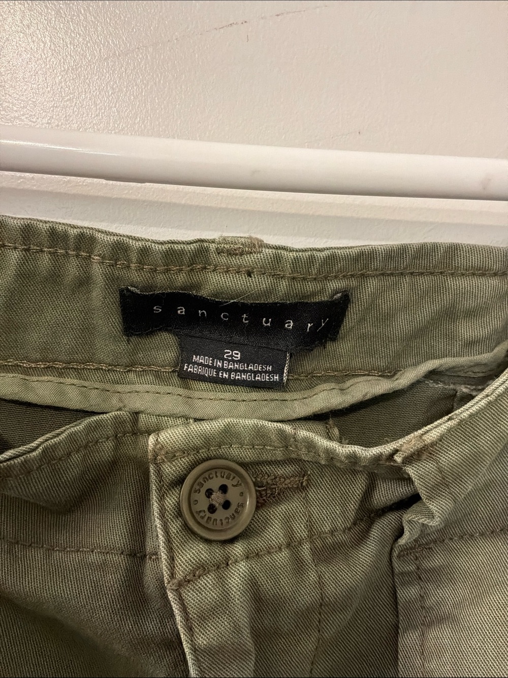 Sanctuary Olive Green Carpenter Crop Pants - Picture 5 of 6